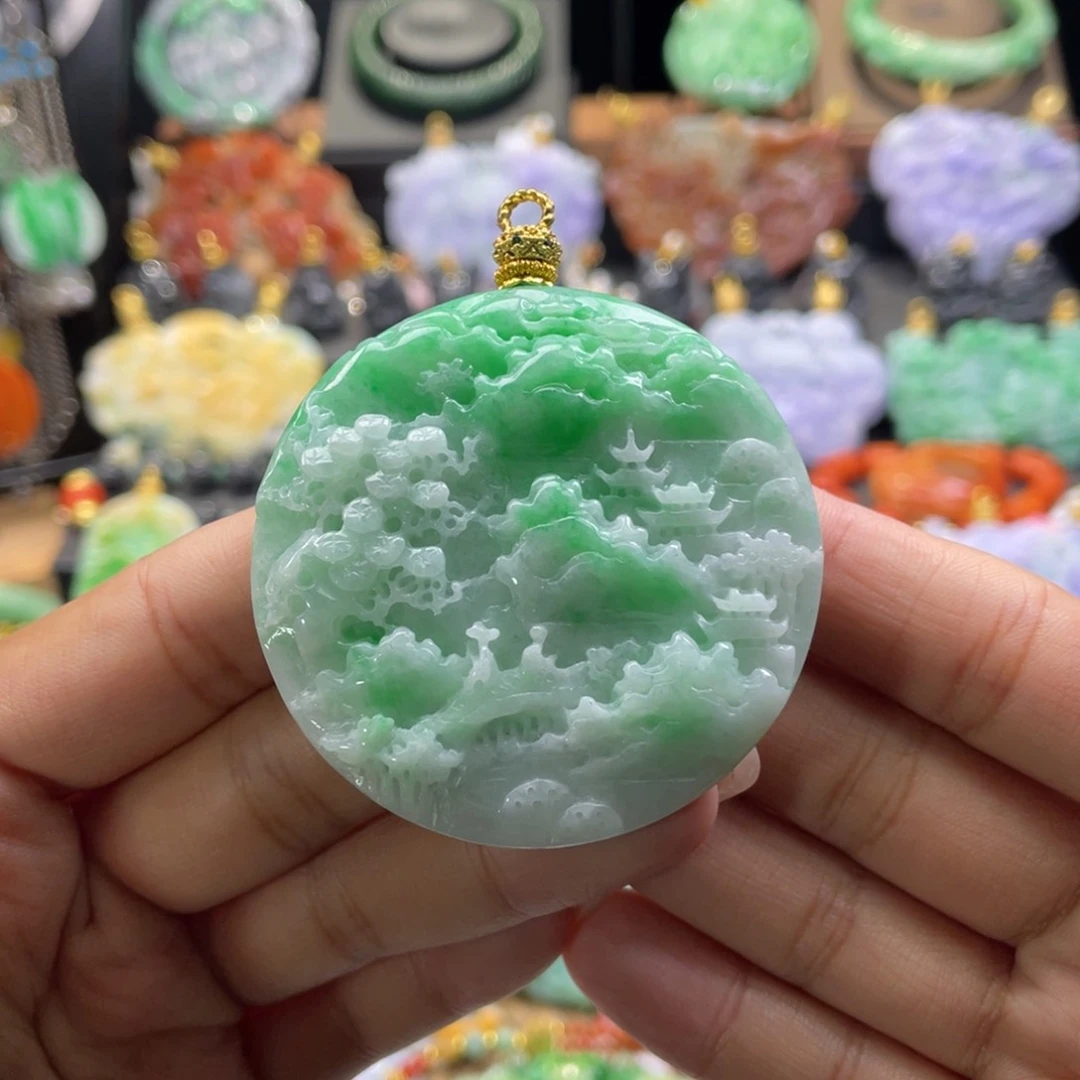 翡翠未镶嵌颈饰代编织