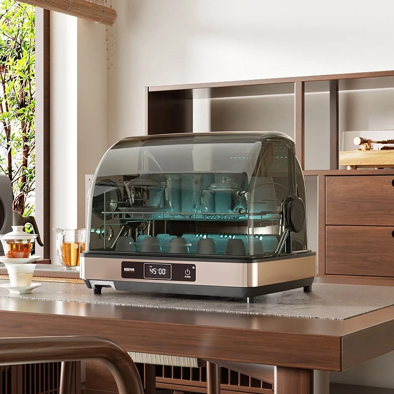 葛雷劳斯小型台式茶具家用不锈钢茶杯消毒柜双层消毒茶具消毒柜