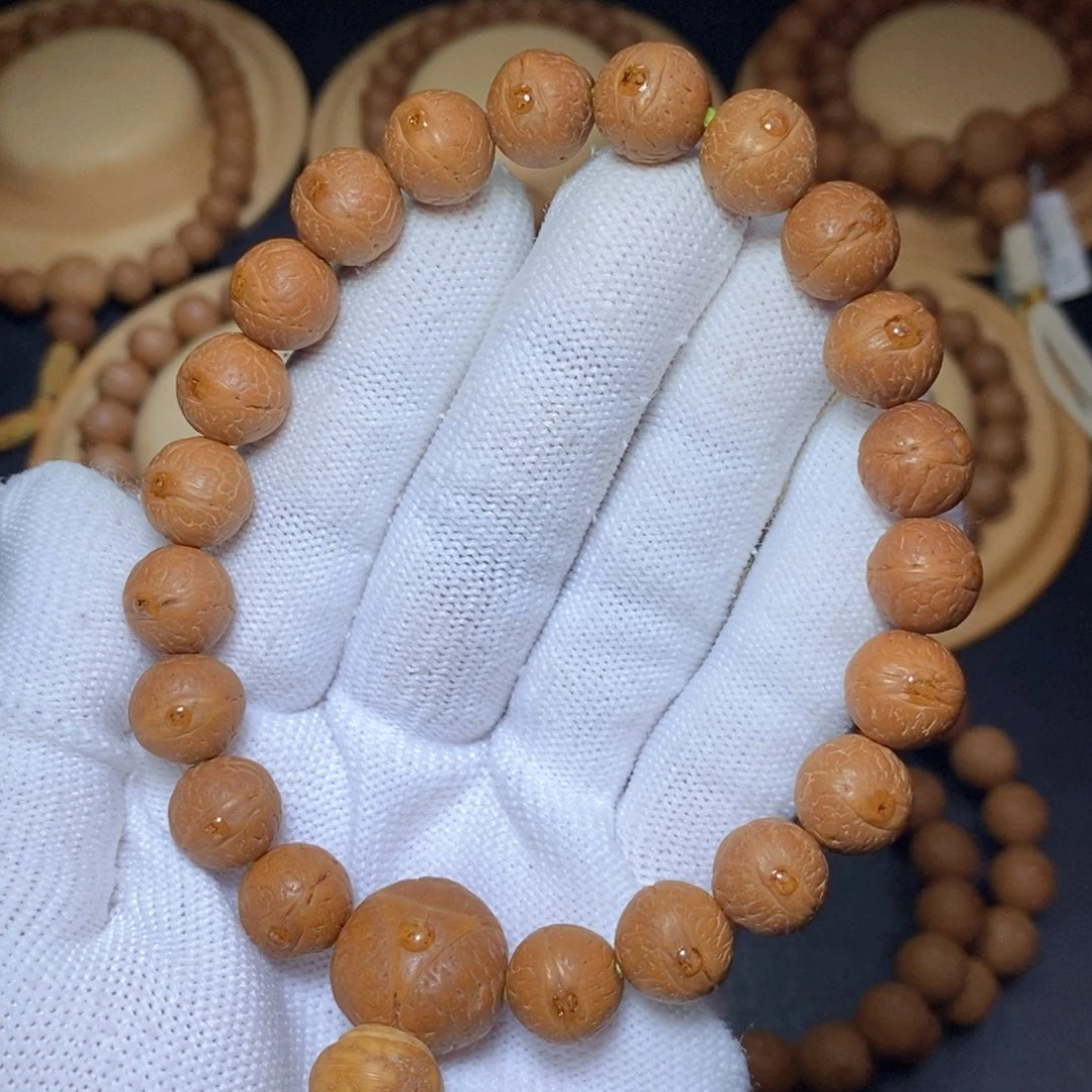 吊坠凤眼菩提B*n11mm红皮同树圆桩手串21颗
