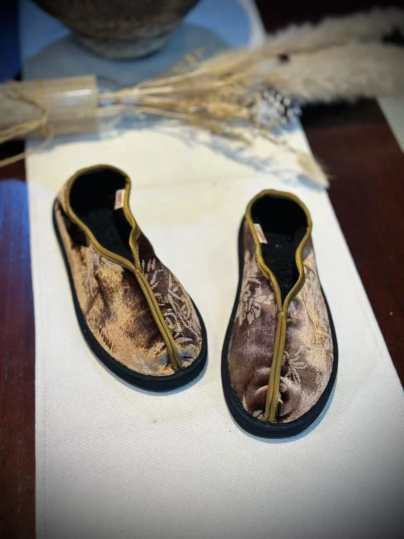 西楚【薄绒喜上眉梢】中国风透气养脚纯手工千层底布鞋民族风女鞋