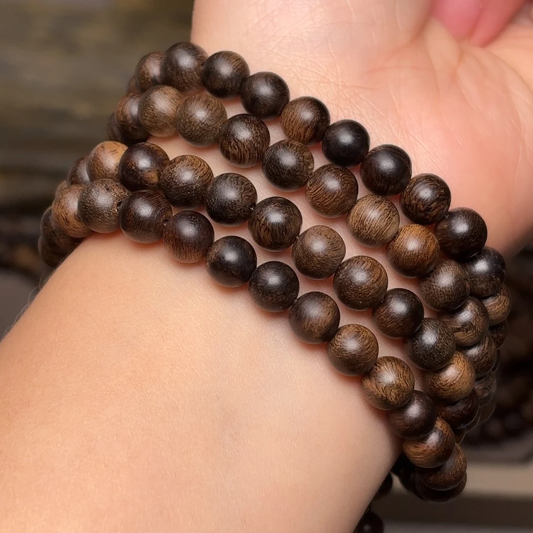 沉香手串越南芽庄帝王瘤疤白棋楠0.6✖️108