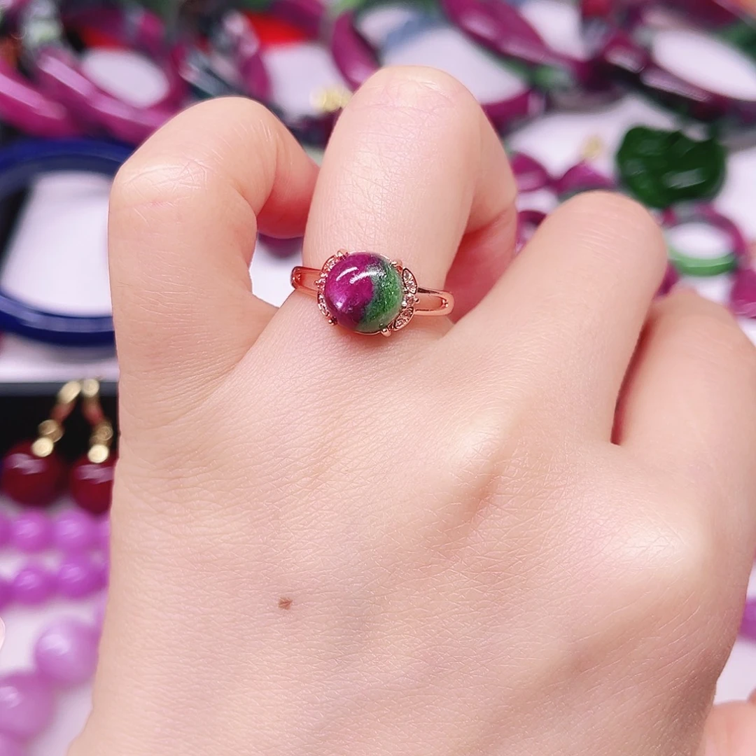 (***Z银S925镶嵌红宝石戒指