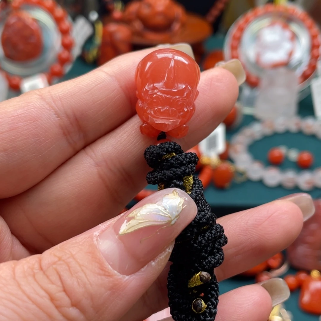 南红玛瑙未镶嵌开播福利保山南红貔貅吊坠