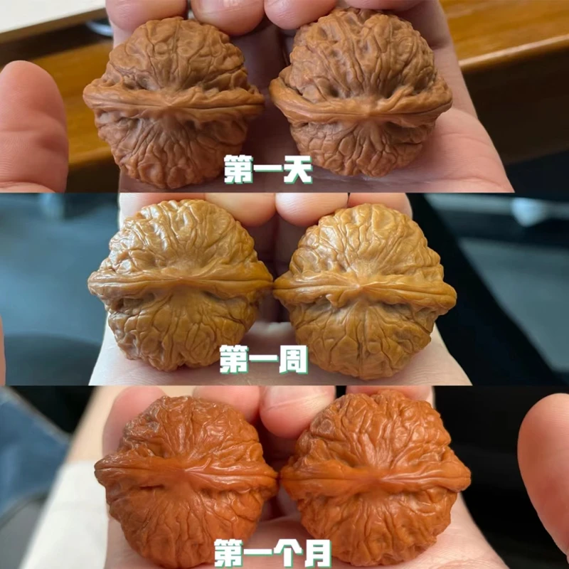 精品文玩核桃官帽配对四座楼狮子头麒麟纹古玩手把件盘玩核桃男女