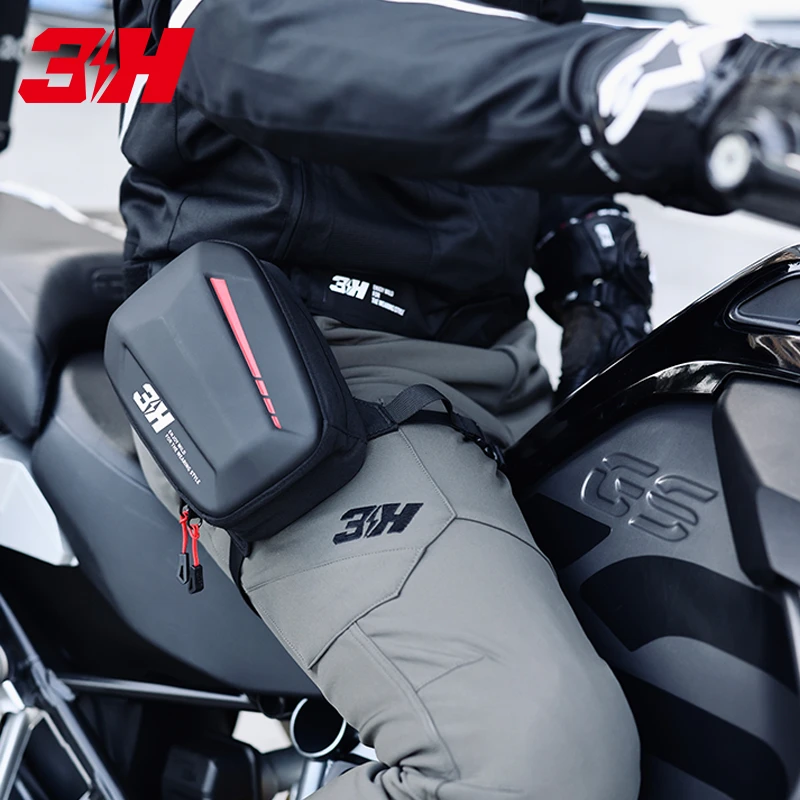 3H摩托车腿包防水反光骑行包腰包机车骑士摩旅包防刮机车装备男女