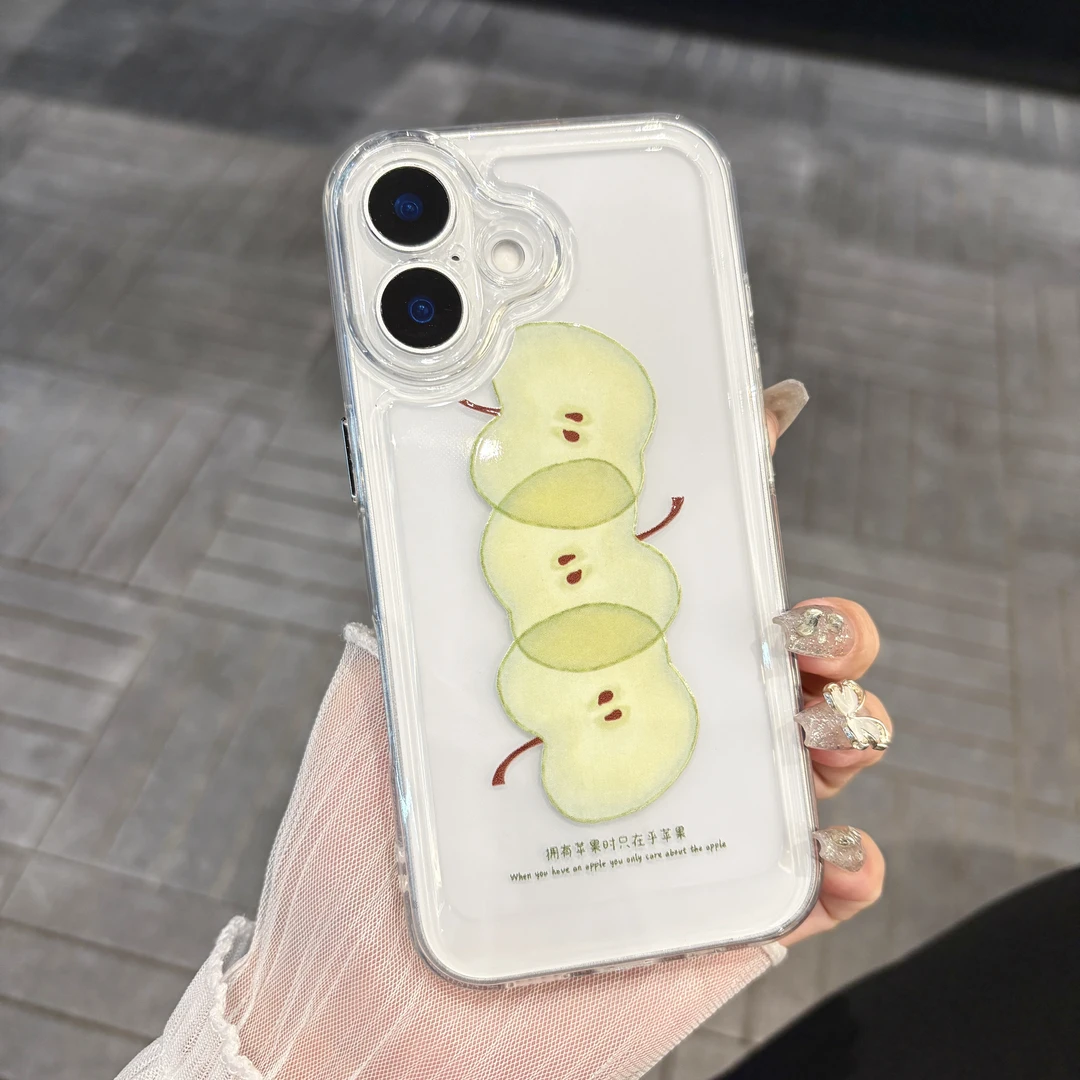 苹果/华为/oppo/vivo/小米 ins简约苹果适用iPhone16防摔手机壳