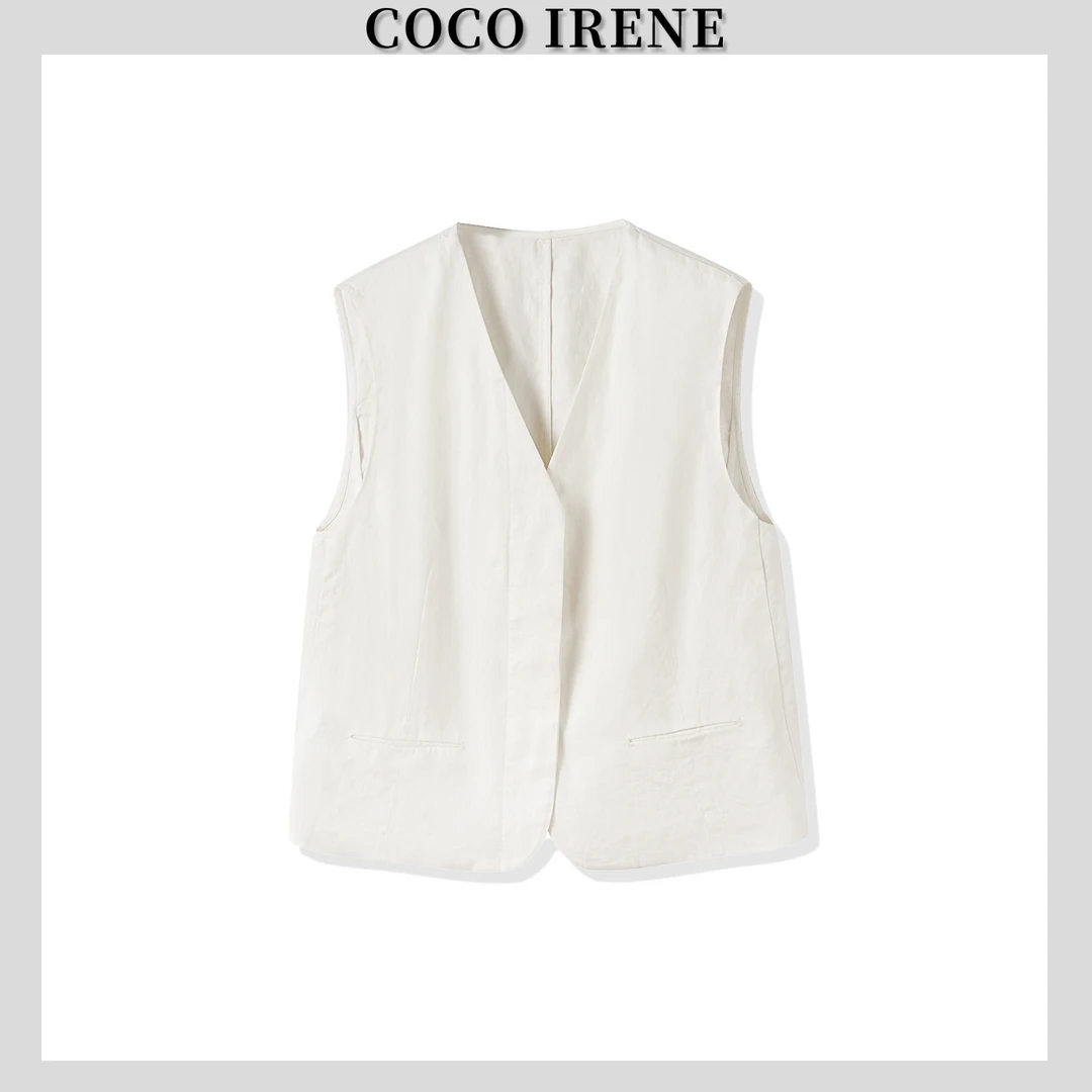 COCO IRENE【麻小马】松弛感慵懒风亚麻马甲