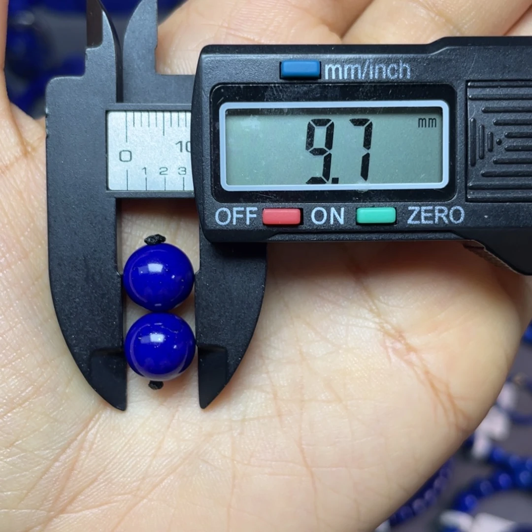 青金石未镶嵌9mm对珠配饰