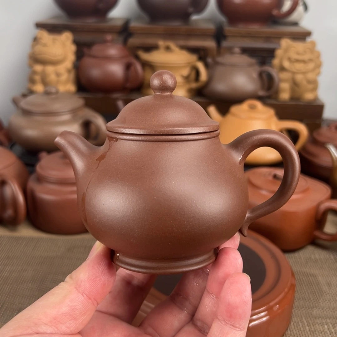 茶壶紫砂紫泥潘壶