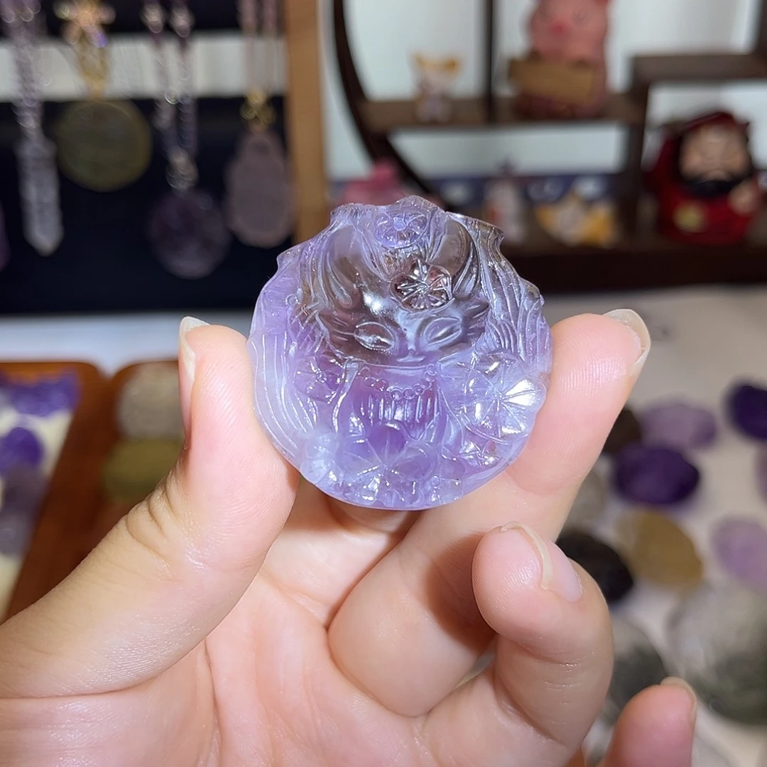 银S925镶嵌颈饰水晶紫水苏苏21
