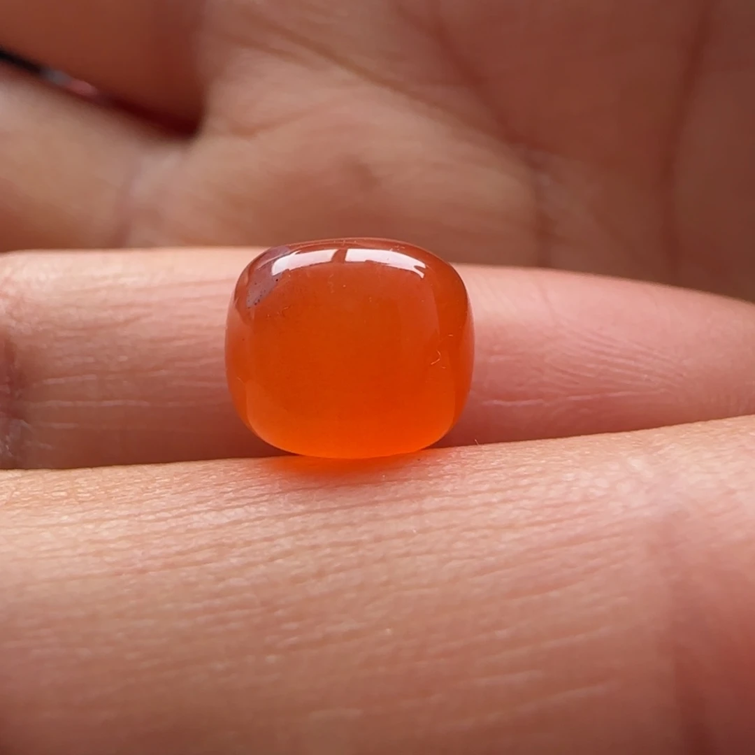 南红玛瑙未镶嵌老型9.2x7.8白纹