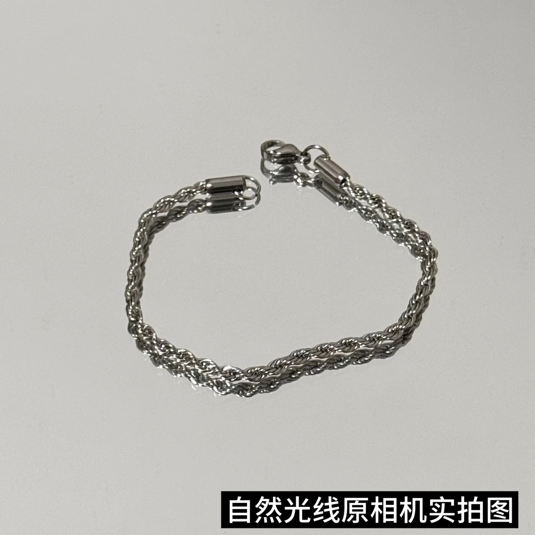 钛钢手链 单层百搭简约手链个性手链