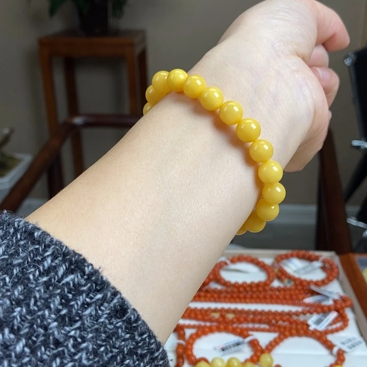 琥珀手链未镶嵌蜜蜡手串9