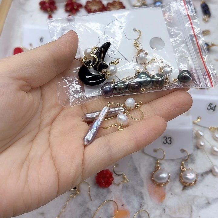 淡水珍珠发饰银S925镶嵌