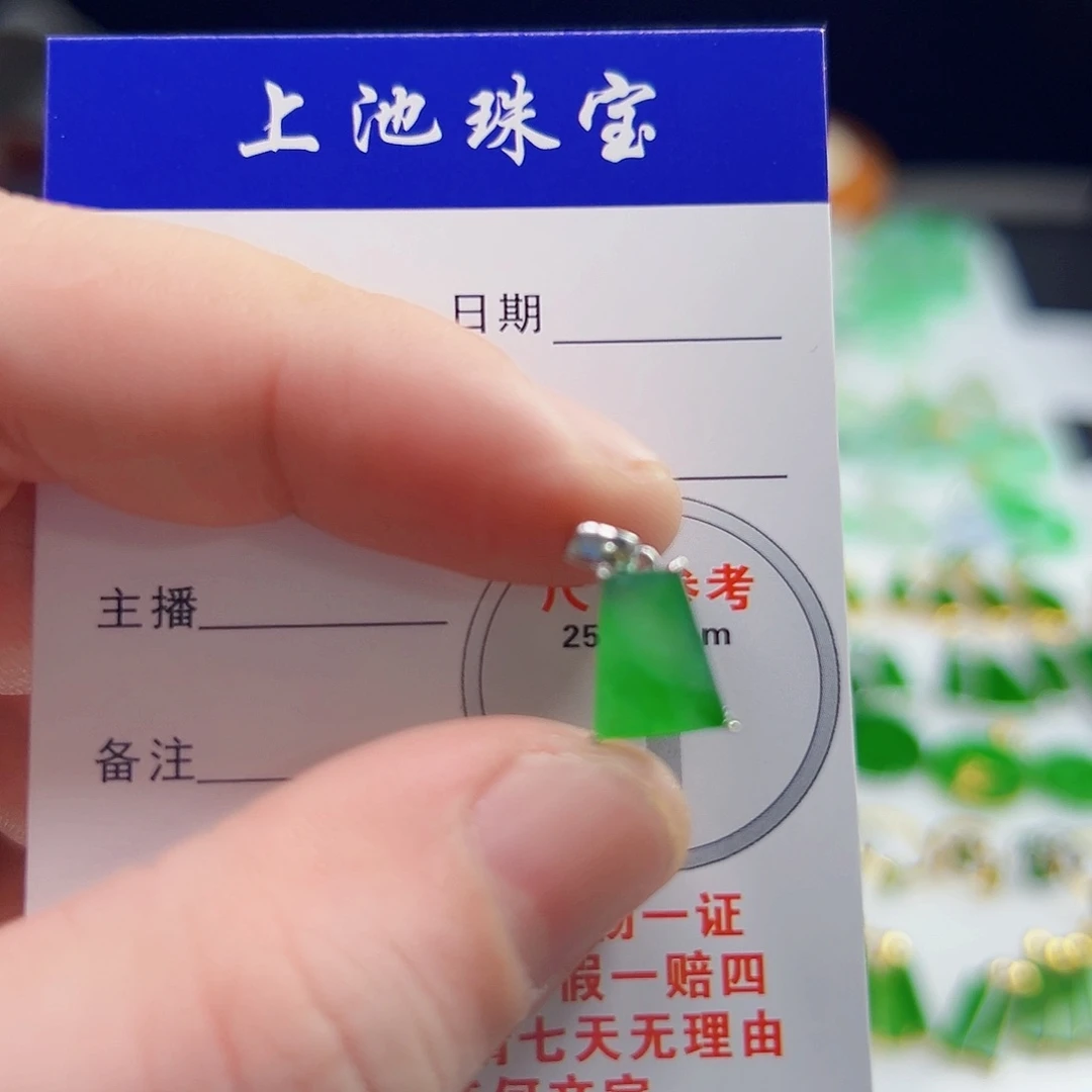 颈饰18K金镶嵌翡翠翡翠