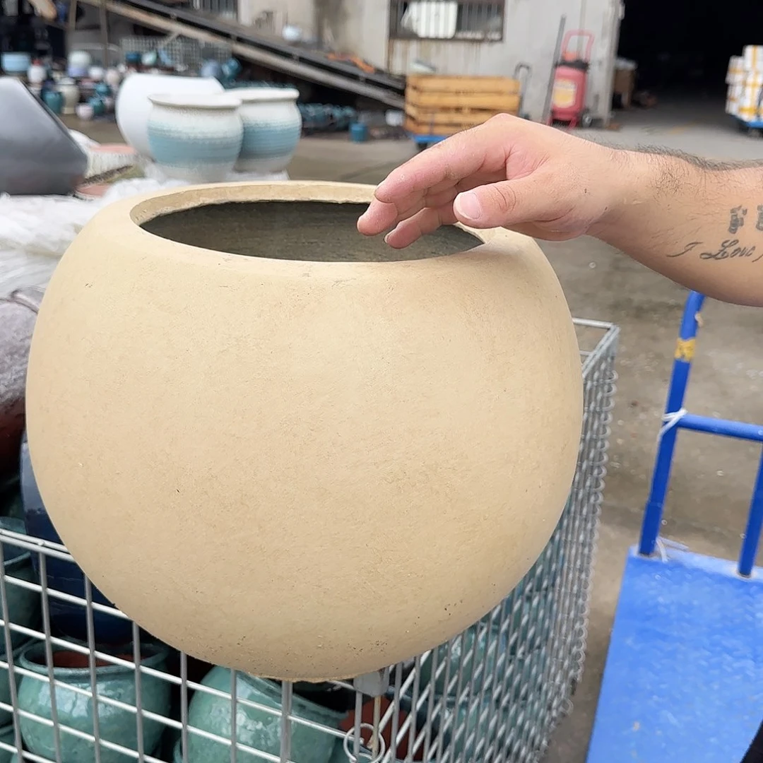 紫砂花盆王嫂花盆0924-531高35口25镁泥