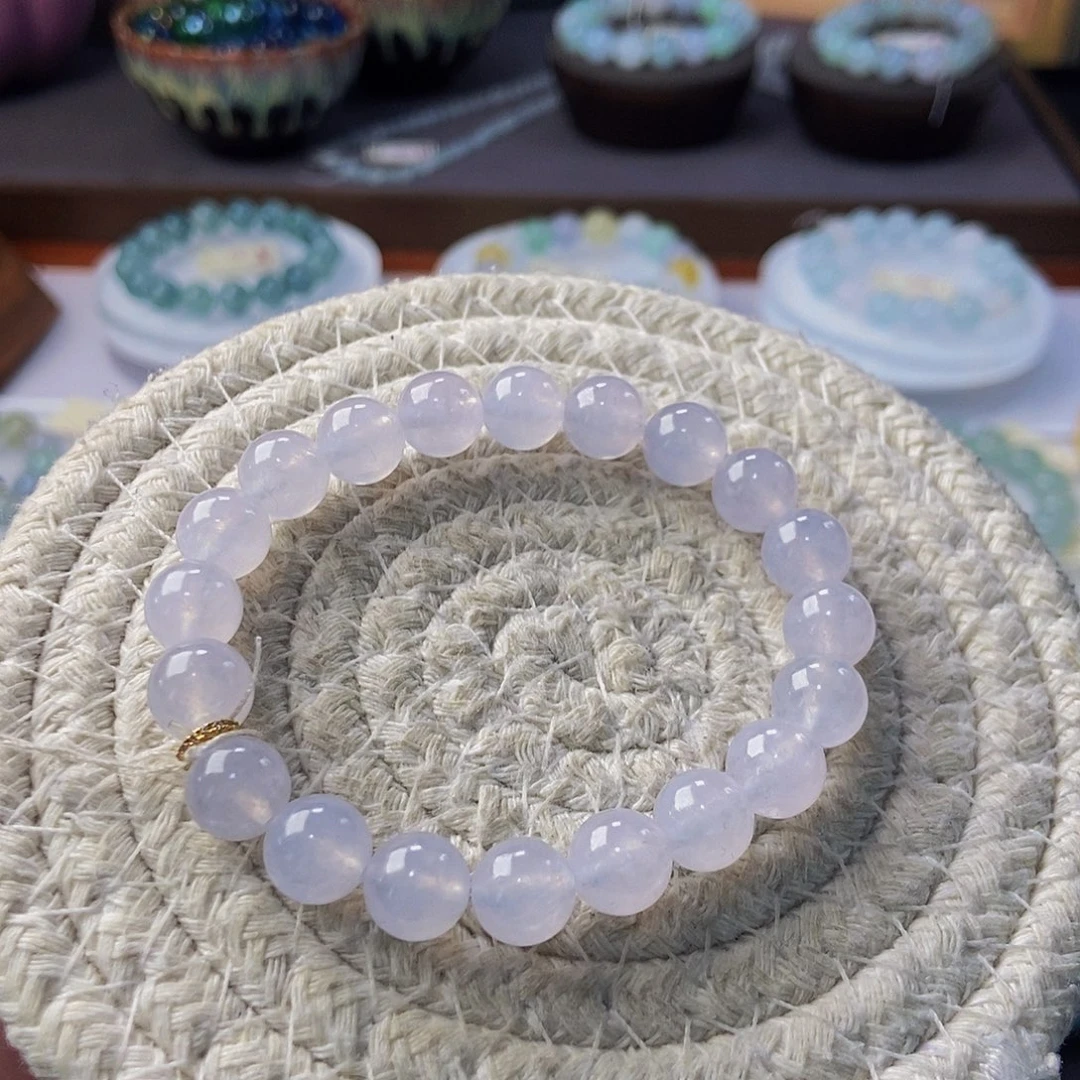 定制翡翠未镶嵌翡翠手串卡9+