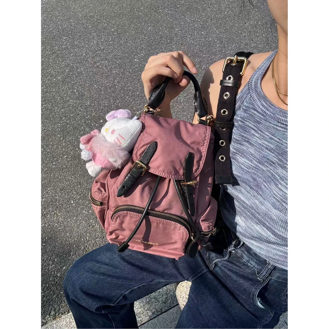 95新 BURBERRY/博柏利 【小考拉】巴宝莉 粉色小号双肩包