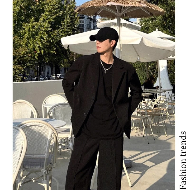 cleanfit外套男装高级感休闲西装男潮牌痞帅英伦雅痞风格垫肩西服