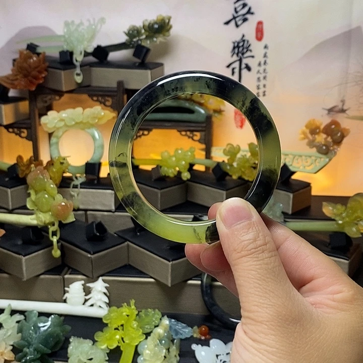 蛇纹石玉合金发饰