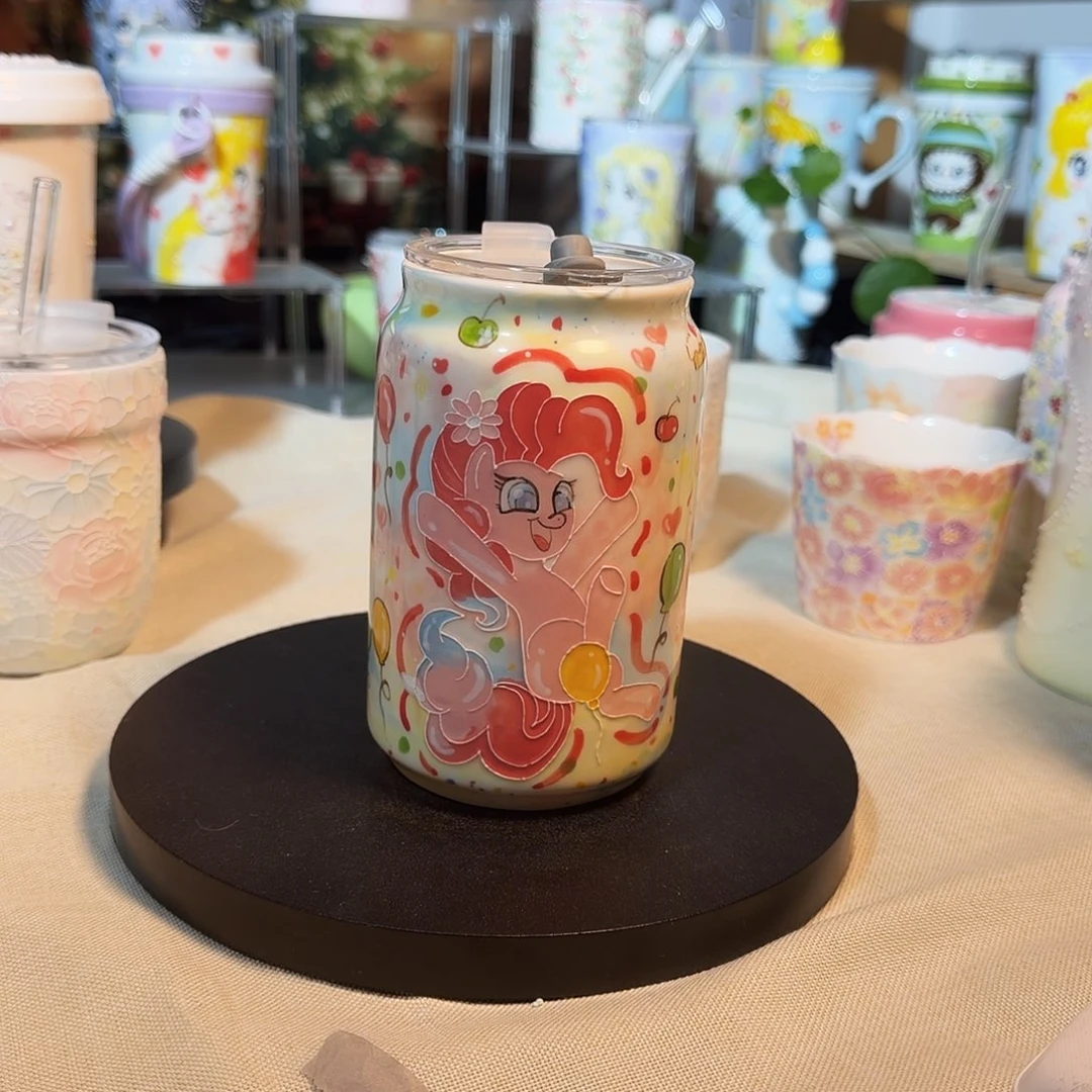 陶景德镇手绘易拉罐杯
