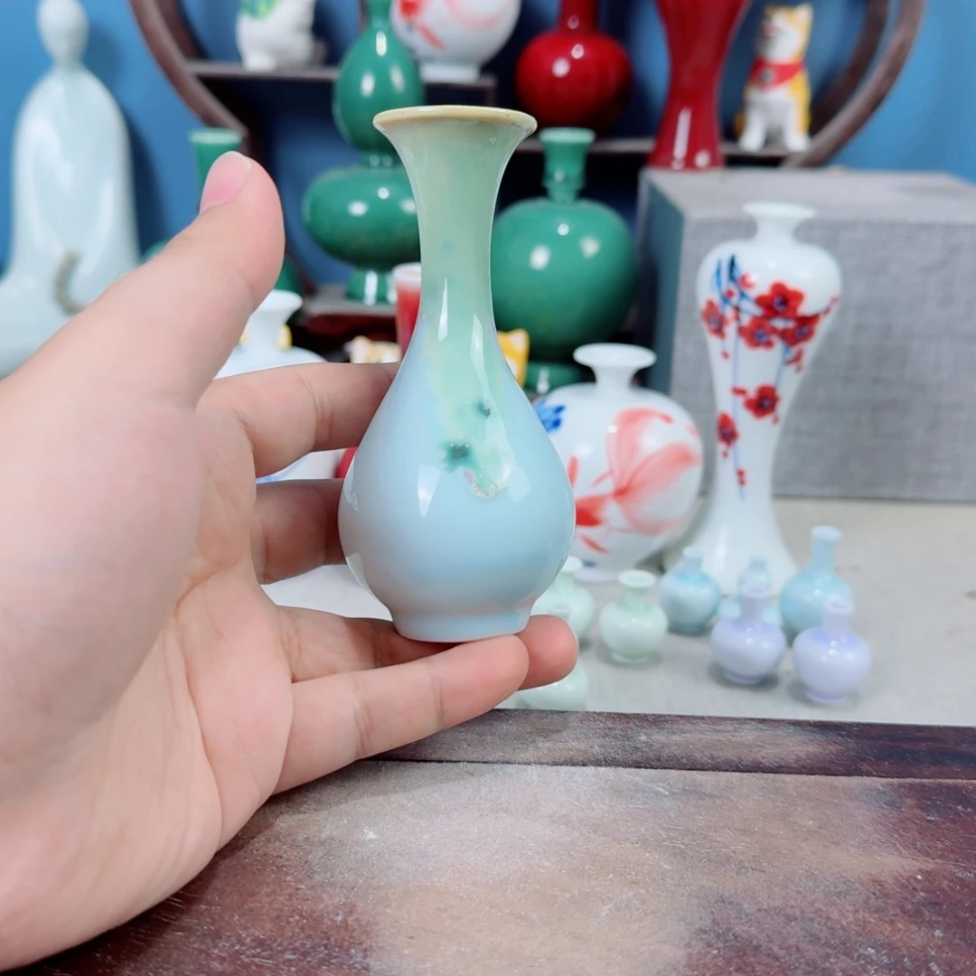 陶瓷手工小花器摆件