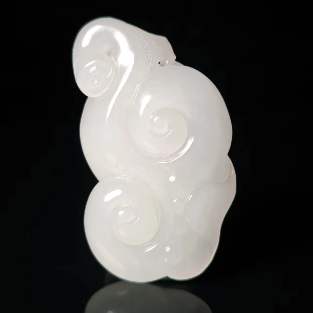 lot7109 如意 和田玉白玉 60*34.5*14.2mm 43.9g