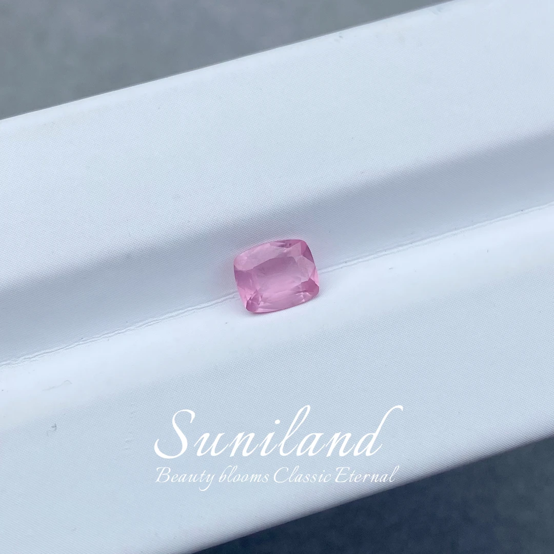 D58-0.84ct垫形粉色奶体马享盖尖晶石裸石小奶盖