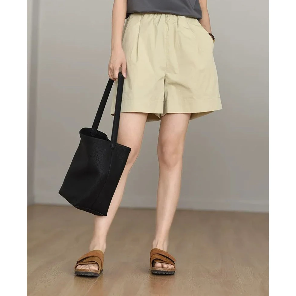 「抗皱王」简约显瘦夏季舒柔特短裤休闲裤女装五分裤韩版