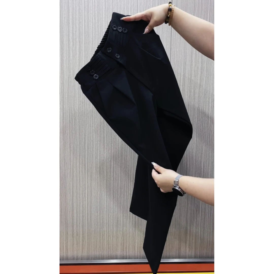 2025春秋夏新款西装裤女高腰显瘦小脚裤休闲女裤洋气西裤哈伦裤潮