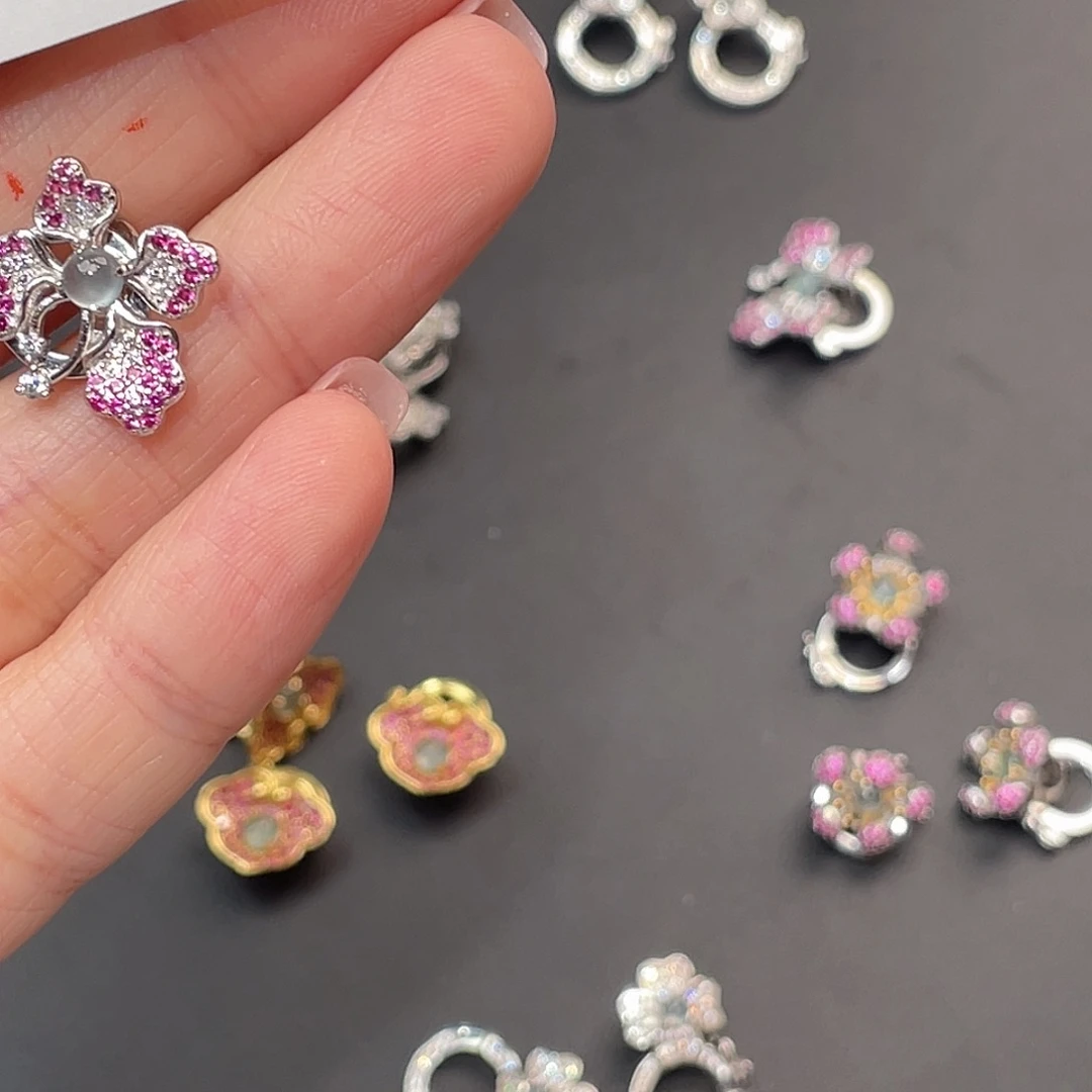 翡翠银S925镀金镶嵌颈饰?**仔L60