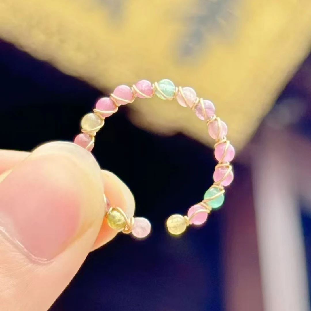 铜合金琉璃戒指 【抱富戒指】 七彩碧xi 多色戒指 开口戒可调 6008
