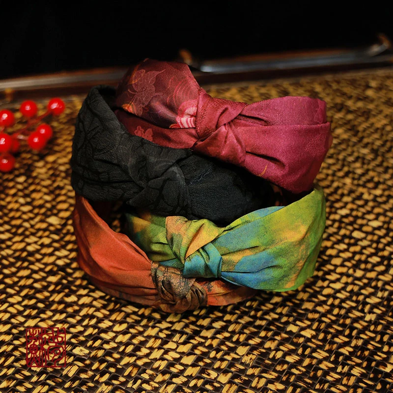 多色双层打结百搭实用中式发箍0504351