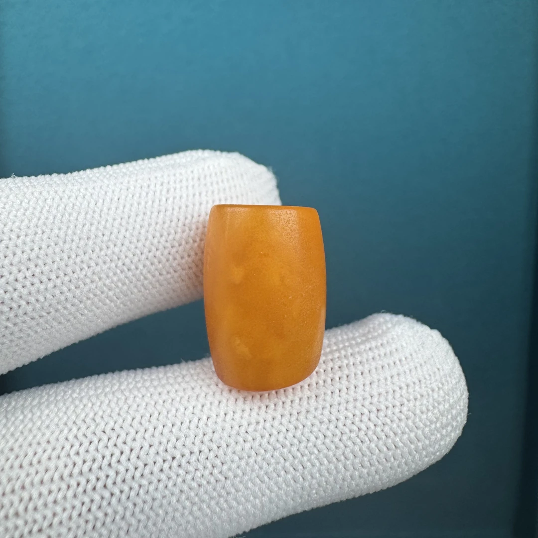 K1444天然原矿蜜蜡 老蜡马蹄珠13.3*18.8mm支持复检假一罚十