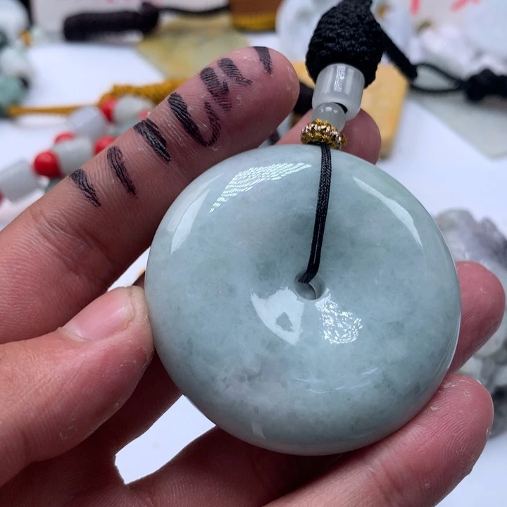颈饰未镶嵌翡翠保真天然a货翡翠