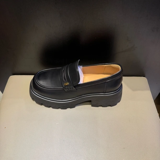 大东正品方头粗跟1128春季法式绒面浅口气质通勤单鞋1