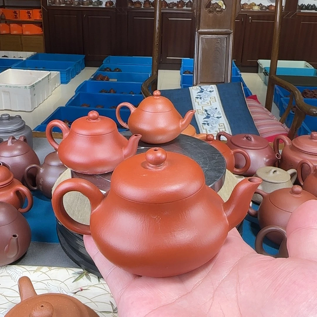 建***茶壶紫砂君德朱泥