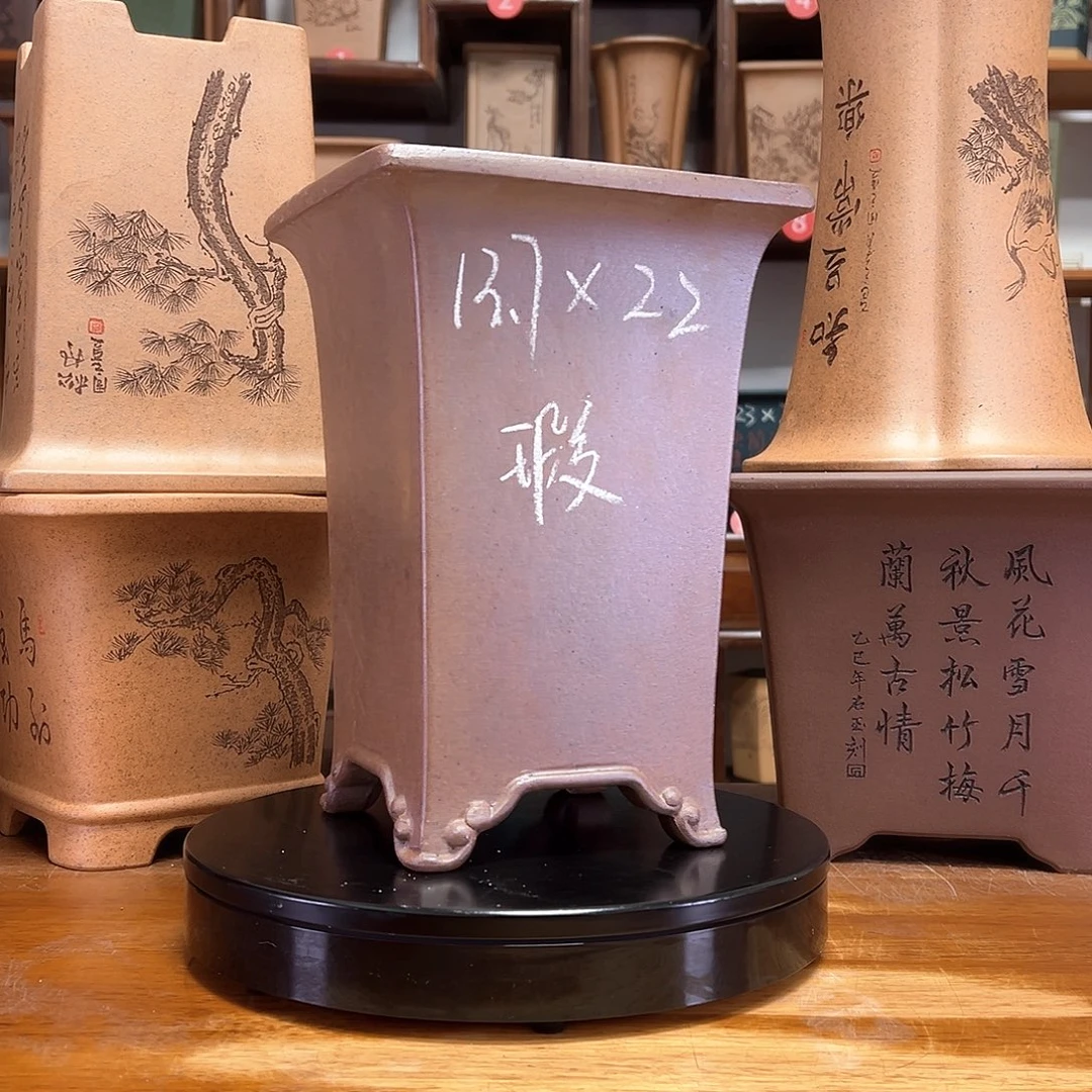 紫砂花盆微瑕 周之夏精品紫砂花盆