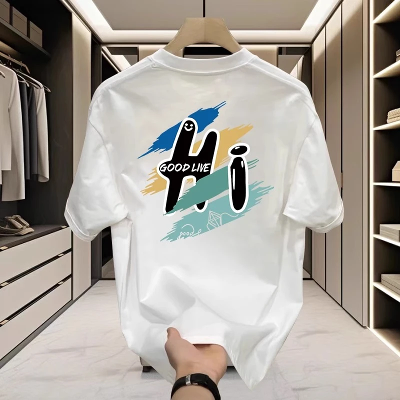 海外订单尾货~剪标撤回外贸美式潮流短袖t恤男女字母印花纯棉上衣