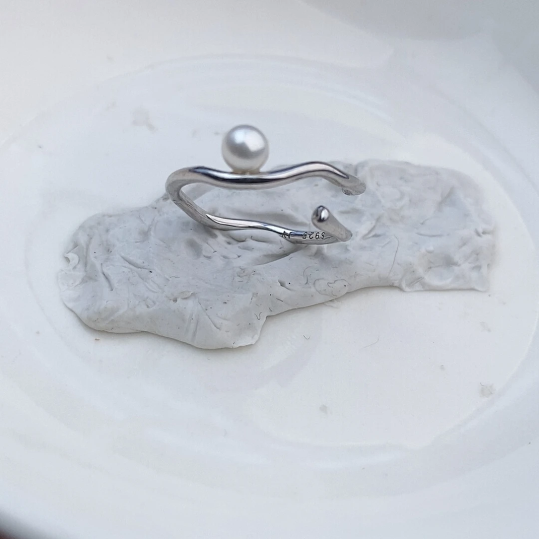 戒指银S925镶嵌淡水珍珠49