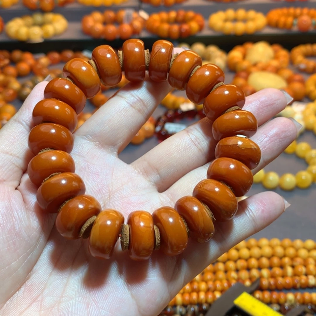 【闪购商品】手串蜜蜡未镶嵌无*兔蜜蜡手串