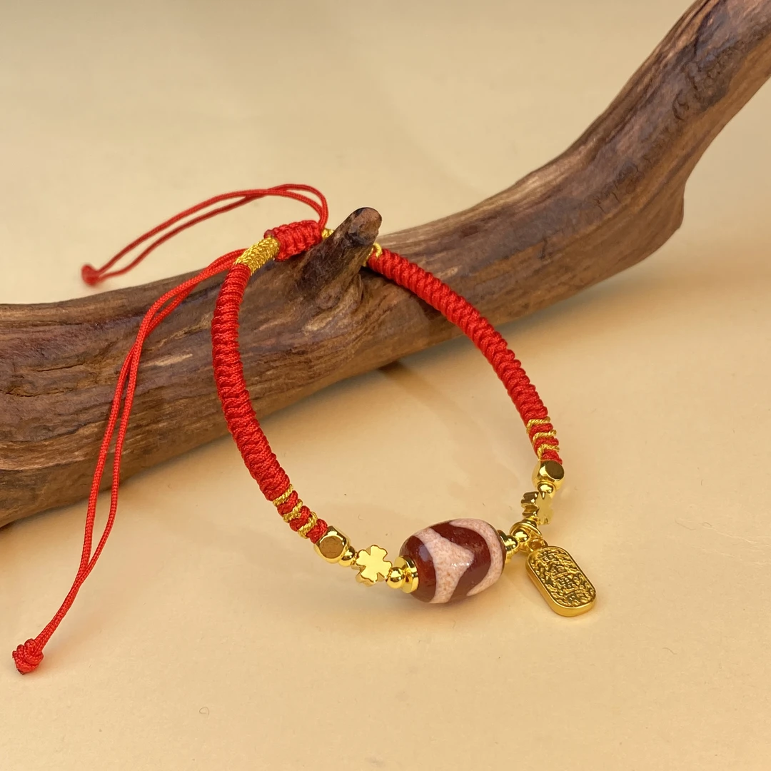 【小北严选】天珠玛瑙DIY手绳17-25L03X577【多样性发一件】约13*10mm