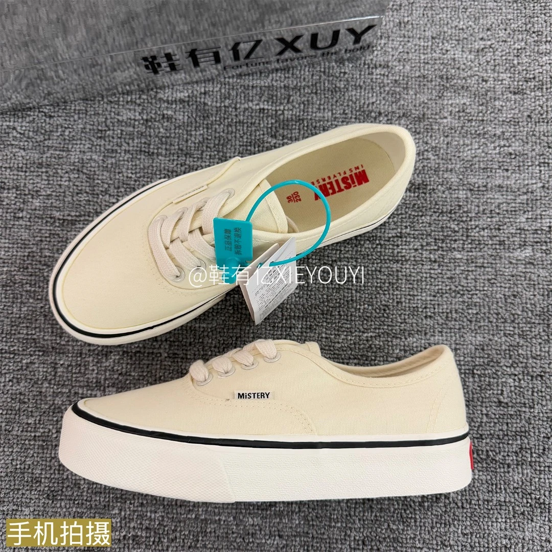 鞋有亿 安纳海姆厚底帆布鞋男女2025秋冬新款米色情侣鞋休闲板鞋