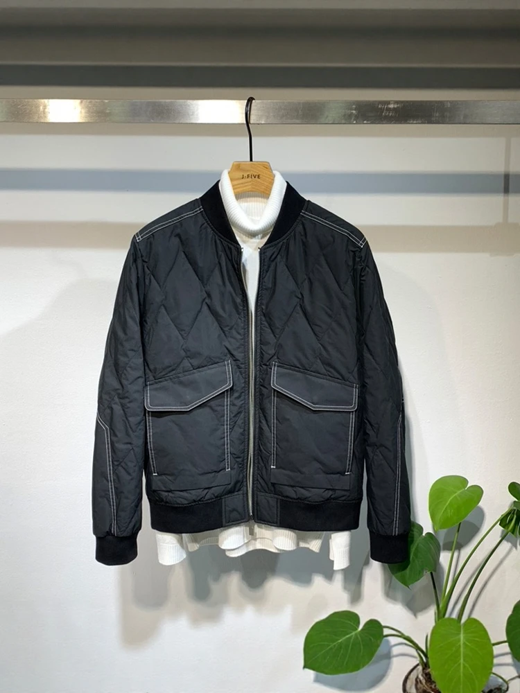 男装轻薄刺绣棉服男士2025新款男士棒球服领短款秋冬轻便棉衣外套