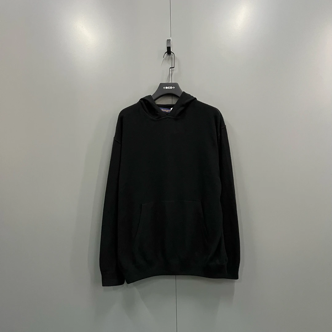 95新 LouisVuitton/路易威登 黑色针织帽衫 XL码