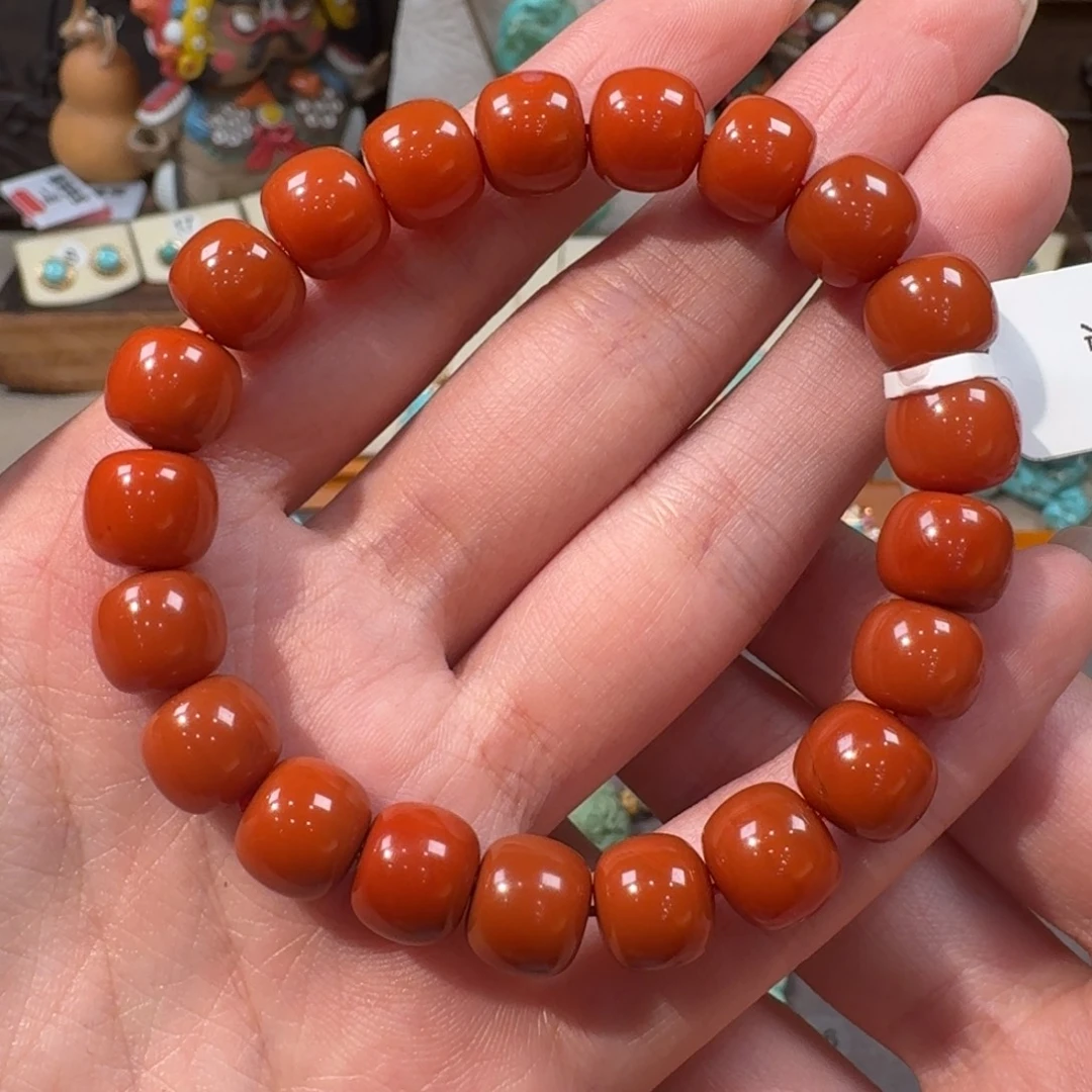 南红玛瑙未镶嵌手串老型