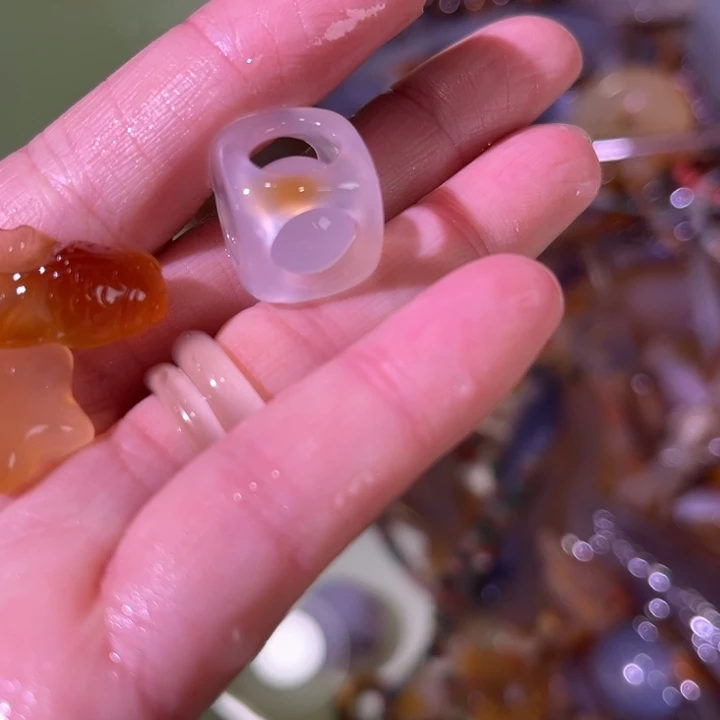 寒***华玛瑙/玉髓未镶嵌手链