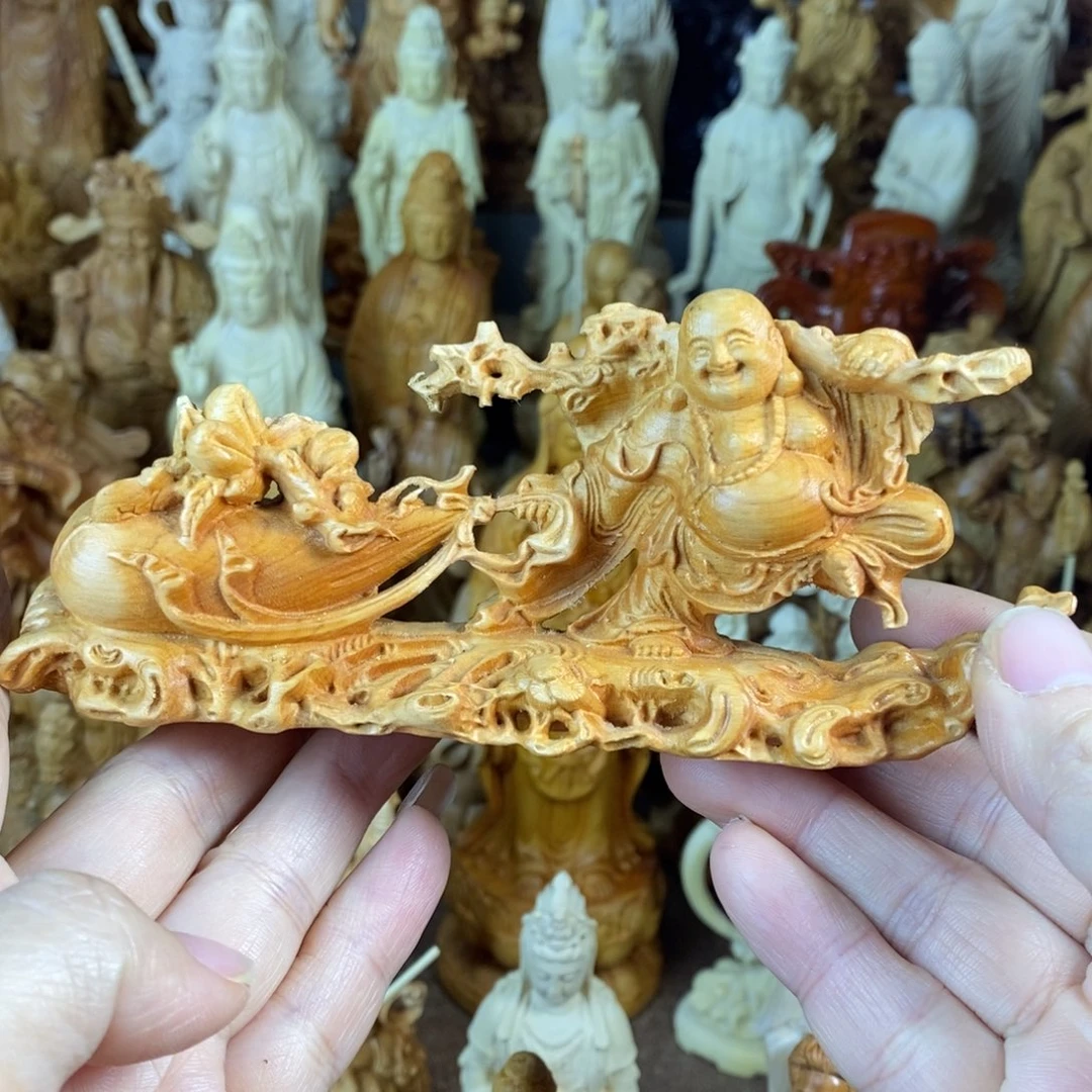 木崖柏拉布袋弥勒长14