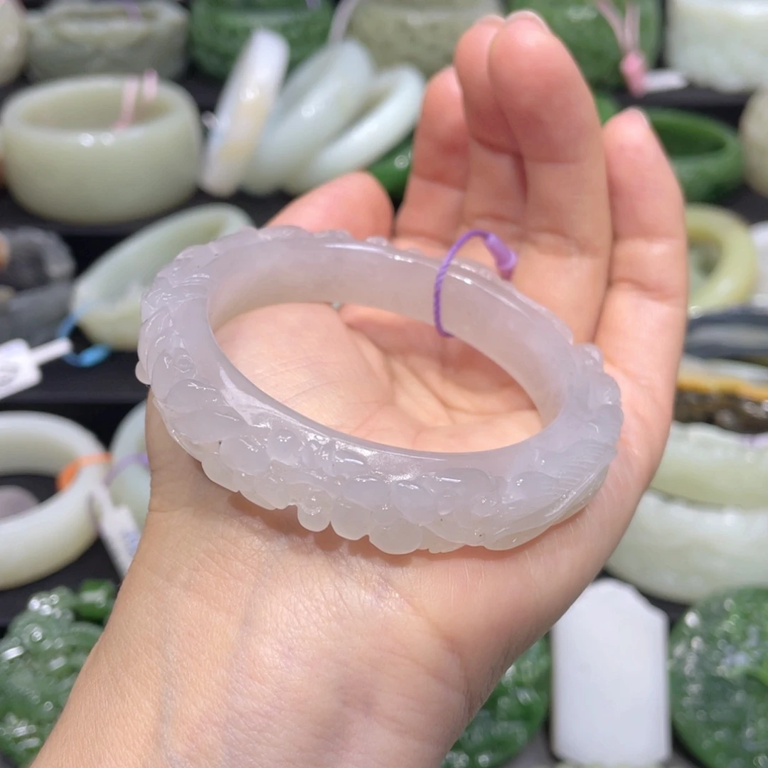 和田玉手镯未镶嵌63