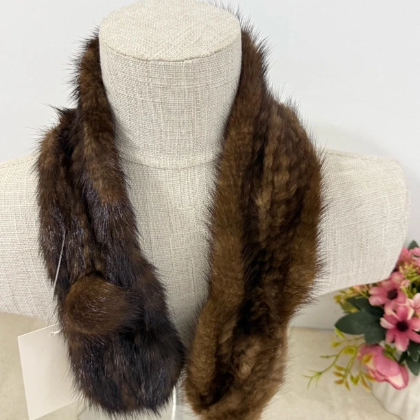 【六六中古】孤品复古貂毛毛领ay1793